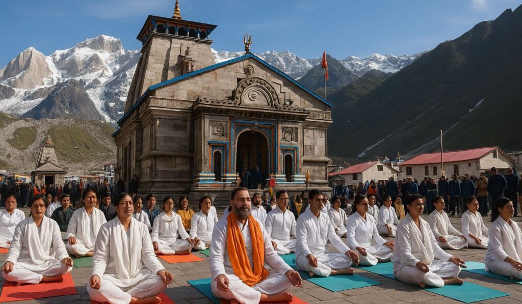 Uttarakhand news: Kedarnath Dham में World Yoga Day पर योग-भक्ति का समागम